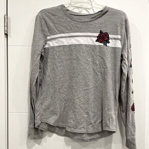 Hollister crop top long sleeve oversized t shirt